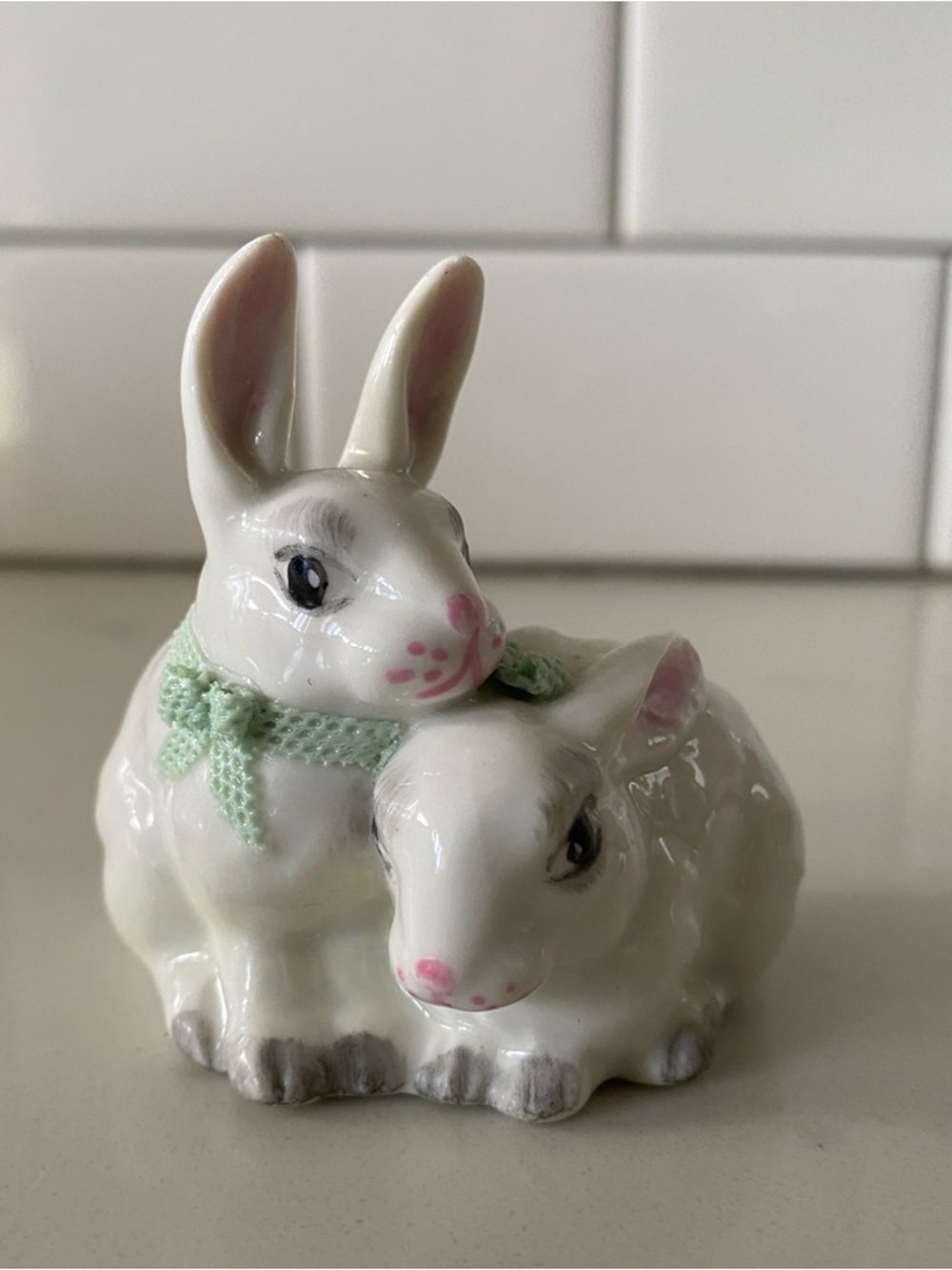 Irish Dresden Porcelain Bunny Rabbits